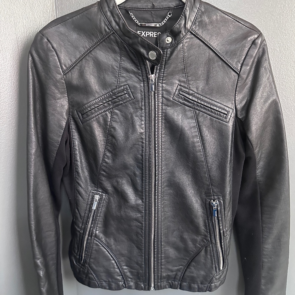 Leather Jacket- EXPRESS- XS